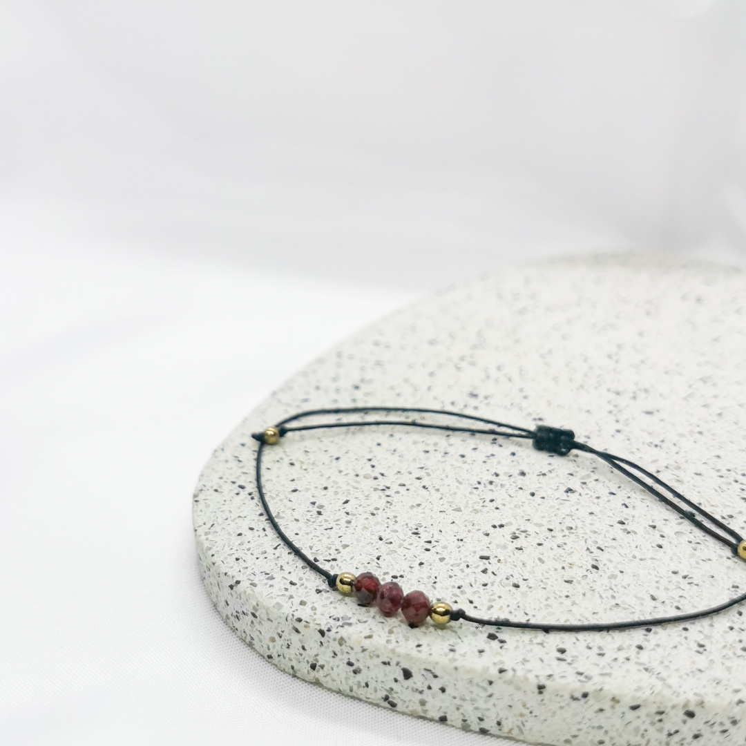 Bransoletka Glam, SimplyMini, Granat Bransoletka Glam, SimplyMini, Granat