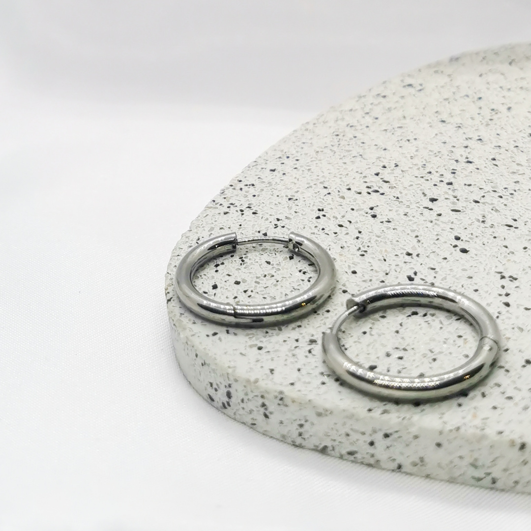 Kolczyki Glam, koła srebrne, 16mm Kolczyki Glam, koła srebrne, 16mm