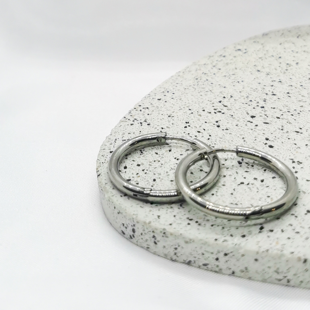 Kolczyki Glam, koła srebrne, 20mm Kolczyki Glam, koła srebrne, 20mm