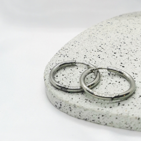 Kolczyki Glam, koła srebrne, 20mm Kolczyki Glam, koła srebrne, 20mm