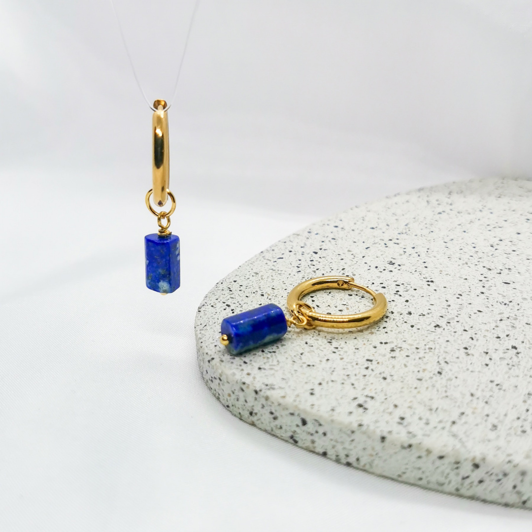 Kolczyki Glam, walce, Lapis Lazuli Kolczyki Glam, walce, Lapis Lazuli
