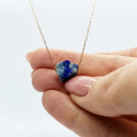 Naszyjnik Glam, surowa bryłka, Lapis Lazuli