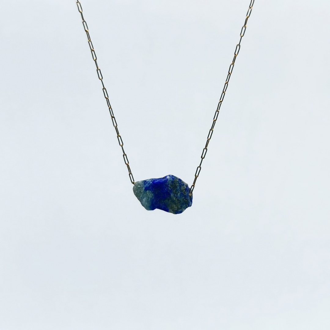 Naszyjnik Glam, surowa bryłka, Lapis Lazuli Naszyjnik Glam, surowa bryłka, Lapis Lazuli