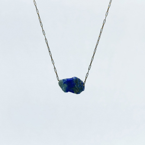 Naszyjnik Glam, surowa bryłka, Lapis Lazuli Naszyjnik Glam, surowa bryłka, Lapis Lazuli