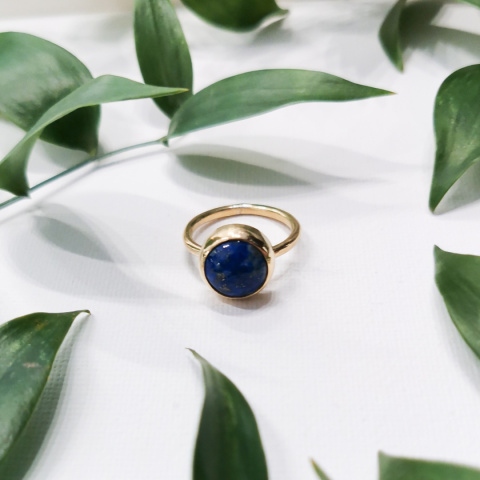 Pierścionek Glam, Lapis Lazuli, mosiądz Pierścionek Glam, Lapis Lazuli, mosiądz