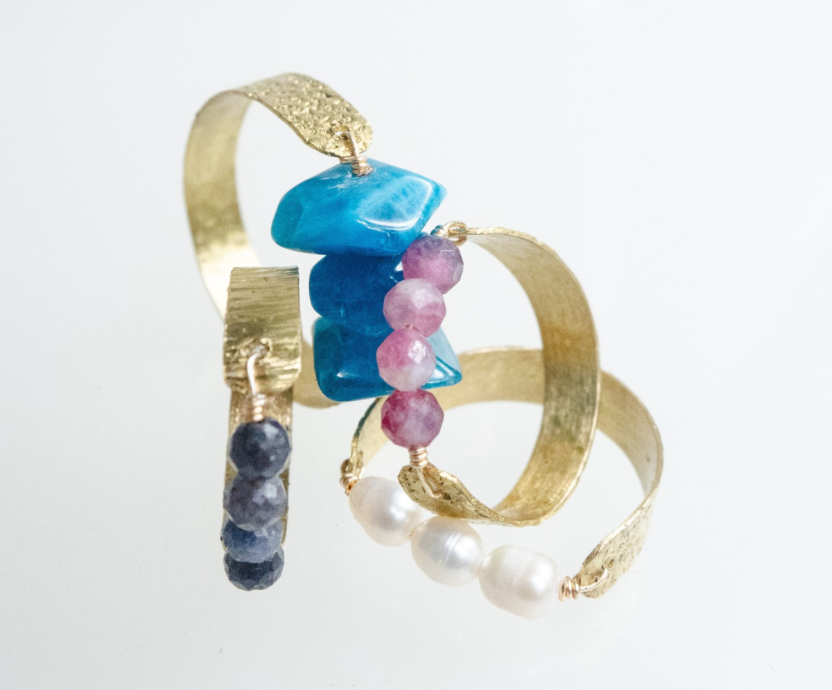 Pierścionek Glam, mosiądz, Lapis Lazuli Pierścionek Glam, mosiądz, Lapis Lazuli