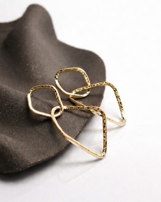 Kolczyki GlamArt. Gniecione koła