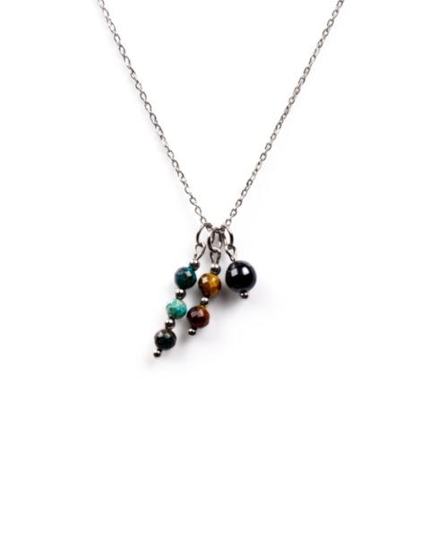 Naszyjnik Glam ELEMENTY | Chryzokola i Tygrysie Oko