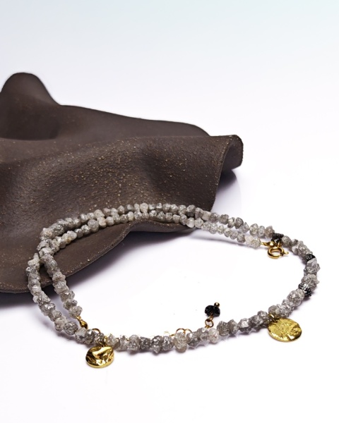 Naszyjnik Glam, Premium, Surowe Diamenty