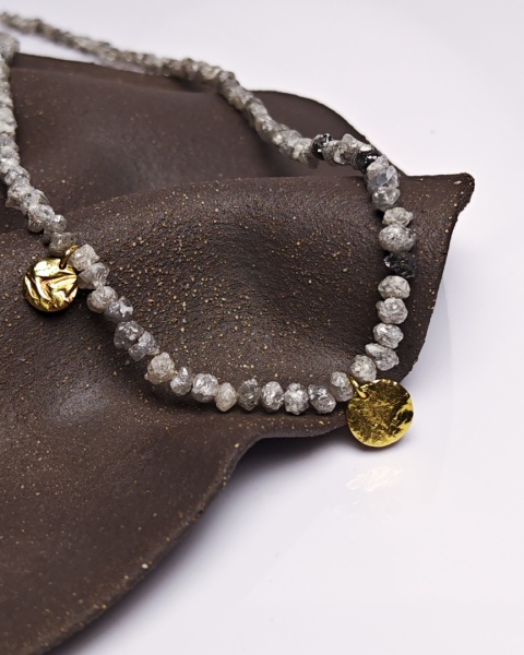 Naszyjnik Glam, Premium, Surowe Diamenty