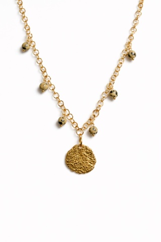 Naszyjnik Glam ROLO | Jaspis Dalmatyński