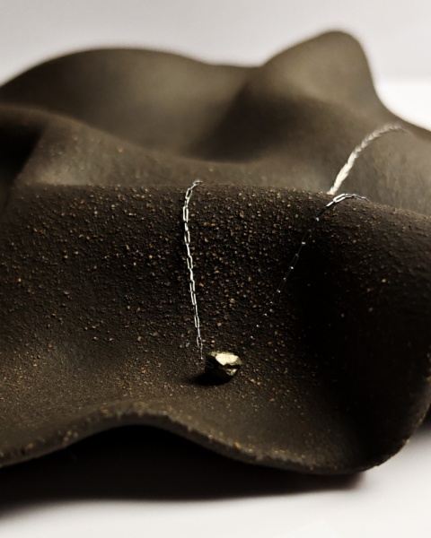 Naszyjnik Glam, surowy Piryt