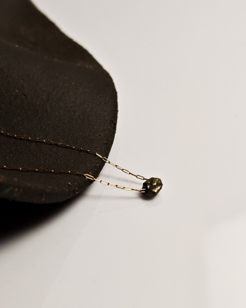 Naszyjnik Glam, surowy Piryt